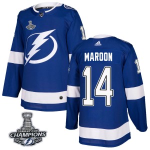 Pat Maroon Men's Adidas Tampa Bay Lightning Authentic Blue Home 2020 Stanley Cup Champions Jersey