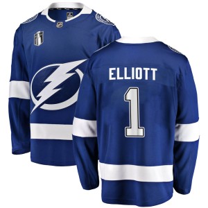 Brian Elliott Men's Fanatics Branded Tampa Bay Lightning Breakaway Blue Home 2022 Stanley Cup Final Jersey