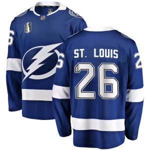 Martin St. Louis Men's Fanatics Branded Tampa Bay Lightning Breakaway Blue Home 2022 Stanley Cup Final Jersey