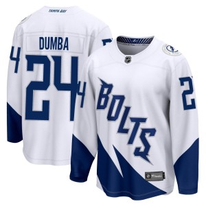Matt Dumba Youth Fanatics Branded Tampa Bay Lightning Breakaway White 2022 Stadium Series Jersey