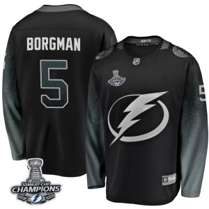 Andreas Borgman Men's Fanatics Branded Tampa Bay Lightning Breakaway Black Alternate 2020 Stanley Cup Champions Jersey