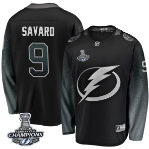 Denis Savard Men's Fanatics Branded Tampa Bay Lightning Breakaway Black Alternate 2020 Stanley Cup Champions Jersey