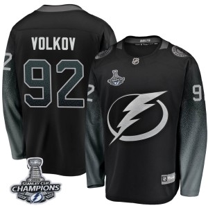 Alexander Volkov Men's Fanatics Branded Tampa Bay Lightning Breakaway Black Alternate 2020 Stanley Cup Champions Jersey
