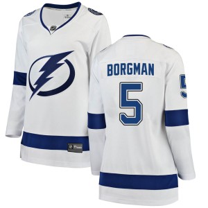 Andreas Borgman Women's Fanatics Branded Tampa Bay Lightning Breakaway White Away Jersey