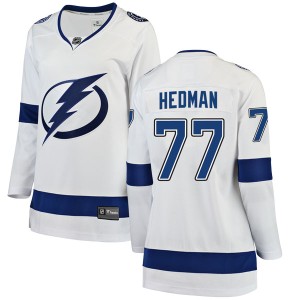 Victor Hedman Women's Fanatics Branded Tampa Bay Lightning Breakaway White Away Jersey