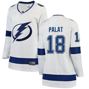 Ondrej Palat Women's Fanatics Branded Tampa Bay Lightning Breakaway White Away Jersey
