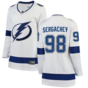 Mikhail Sergachev Women's Fanatics Branded Tampa Bay Lightning Breakaway White Away Jersey