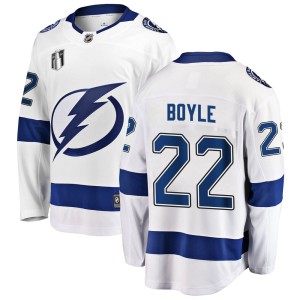 Dan Boyle Youth Fanatics Branded Tampa Bay Lightning Breakaway White Away 2022 Stanley Cup Final Jersey