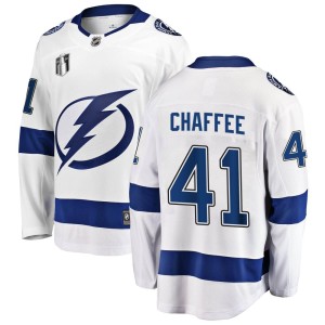 Mitchell Chaffee Youth Fanatics Branded Tampa Bay Lightning Breakaway White Away 2022 Stanley Cup Final Jersey