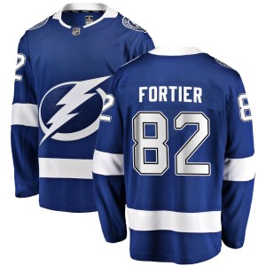 Gabriel Fortier Youth Fanatics Branded Tampa Bay Lightning Breakaway Blue Home Jersey