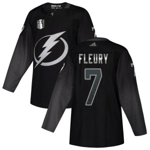 Haydn Fleury Men's Adidas Tampa Bay Lightning Authentic Black Alternate 2022 Stanley Cup Final Jersey