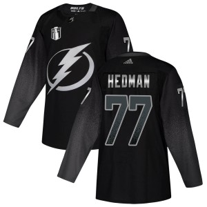 Victor Hedman Men's Adidas Tampa Bay Lightning Authentic Black Alternate 2022 Stanley Cup Final Jersey