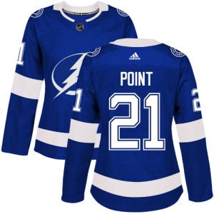 Brayden Point Women's Adidas Tampa Bay Lightning Authentic Royal Blue Home Jersey
