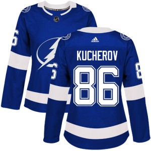 Nikita Kucherov Women's Adidas Tampa Bay Lightning Authentic Royal Blue Home Jersey