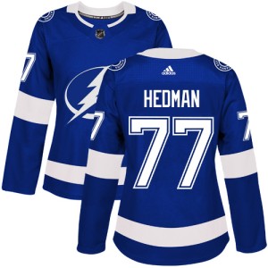 Victor Hedman Women's Adidas Tampa Bay Lightning Authentic Royal Blue Home Jersey