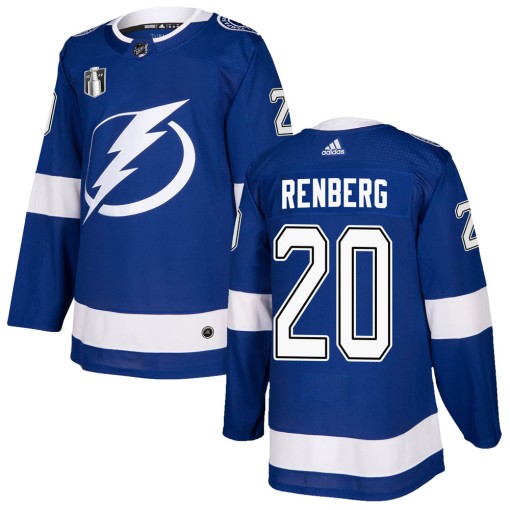 Mikael Renberg Youth Adidas Tampa Bay Lightning Authentic Blue Home 2022 Stanley Cup Final Jersey