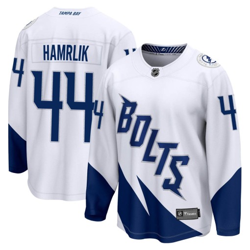 Roman Hamrlik Men's Fanatics Branded Tampa Bay Lightning Breakaway White 2022 Stadium Series Jersey