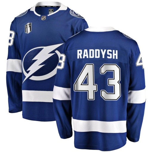 Darren Raddysh Men's Fanatics Branded Tampa Bay Lightning Breakaway Blue Home 2022 Stanley Cup Final Jersey