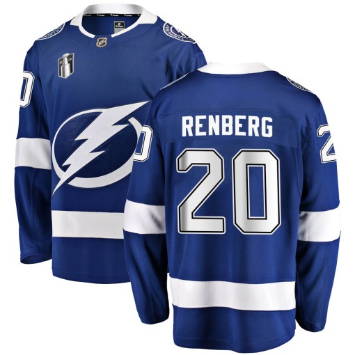 Mikael Renberg Men's Fanatics Branded Tampa Bay Lightning Breakaway Blue Home 2022 Stanley Cup Final Jersey