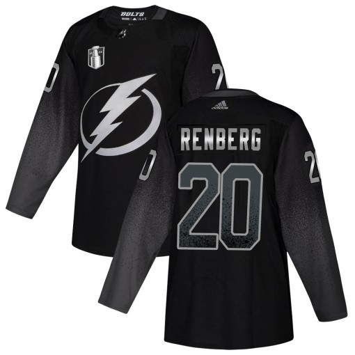 Mikael Renberg Youth Adidas Tampa Bay Lightning Authentic Black Alternate 2022 Stanley Cup Final Jersey