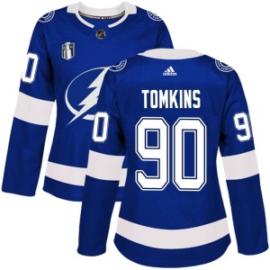 Matt Tomkins Women's Adidas Tampa Bay Lightning Authentic Blue Home 2022 Stanley Cup Final Jersey