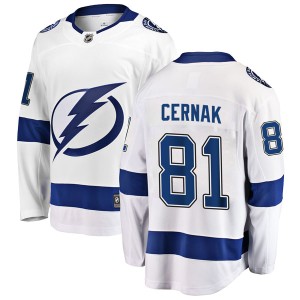 Erik Cernak Men's Fanatics Branded Tampa Bay Lightning Breakaway White Away Jersey