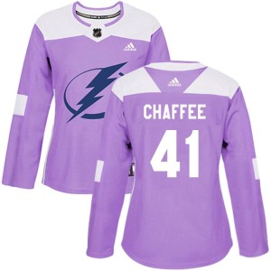 Mitchell Chaffee Women's Adidas Tampa Bay Lightning Authentic Purple Fights Cancer Practice Jersey