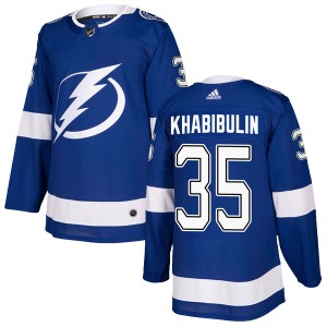 Nikolai Khabibulin Men's Adidas Tampa Bay Lightning Authentic Blue Home Jersey