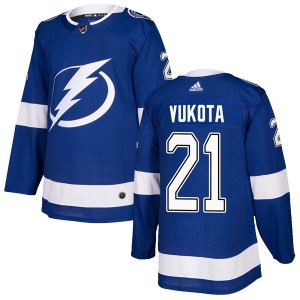 Mick Vukota Men's Adidas Tampa Bay Lightning Authentic Blue Home Jersey
