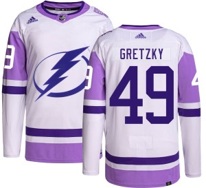 Brent Gretzky Youth Adidas Tampa Bay Lightning Authentic Hockey Fights Cancer Jersey