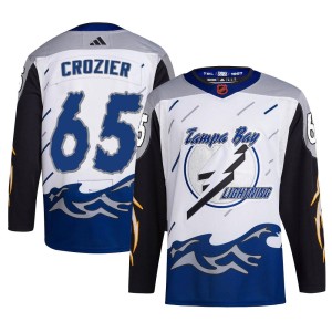 Maxwell Crozier Youth Adidas Tampa Bay Lightning Authentic White Reverse Retro 2.0 Jersey