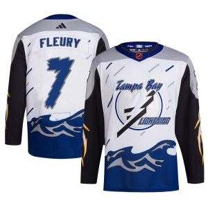 Haydn Fleury Youth Adidas Tampa Bay Lightning Authentic White Reverse Retro 2.0 Jersey