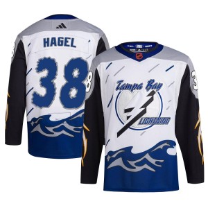 Brandon Hagel Youth Adidas Tampa Bay Lightning Authentic White Reverse Retro 2.0 Jersey
