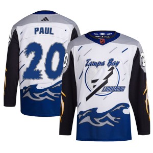 Nicholas Paul Youth Adidas Tampa Bay Lightning Authentic White Reverse Retro 2.0 Jersey