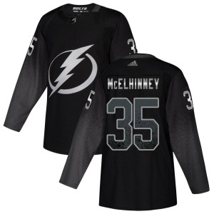 Curtis McElhinney Men's Adidas Tampa Bay Lightning Authentic Black Alternate Jersey