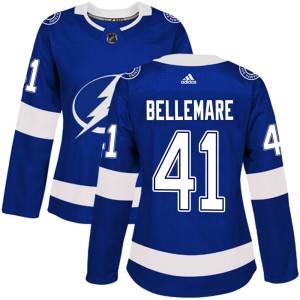 Pierre-Edouard Bellemare Women's Adidas Tampa Bay Lightning Authentic Blue Home Jersey
