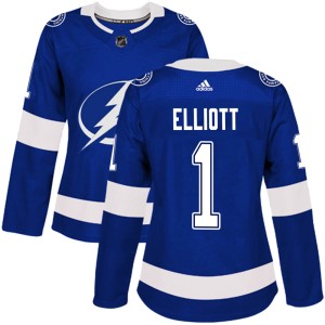 Brian Elliott Women's Adidas Tampa Bay Lightning Authentic Blue Home Jersey