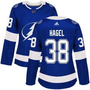 Brandon Hagel Women's Adidas Tampa Bay Lightning Authentic Blue Home Jersey