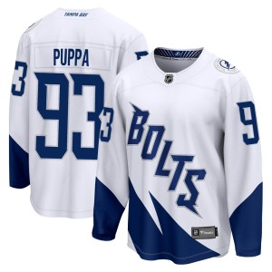 Daren Puppa Youth Fanatics Branded Tampa Bay Lightning Breakaway White 2022 Stadium Series Jersey