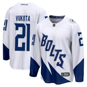 Mick Vukota Youth Fanatics Branded Tampa Bay Lightning Breakaway White 2022 Stadium Series Jersey