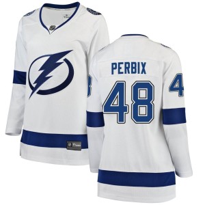 Nick Perbix Women's Fanatics Branded Tampa Bay Lightning Breakaway White Away Jersey