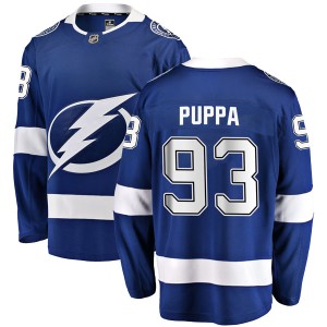 Daren Puppa Youth Fanatics Branded Tampa Bay Lightning Breakaway Blue Home Jersey